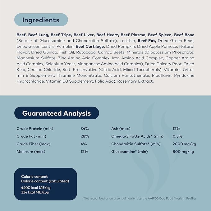 ZIWI Peak Steam & Dried Dog Food - Grass-fed Beef w/Pumpkin - High Protein, Low Carb, All Breeds & Lifestages, for Digestive Health (28.8oz)