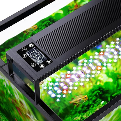 SEAOURA 24/7 LED Aquarium Plant Light for 18-24 Inch Fish Tank, Auto On Off with Timer, 9 Colors, Adjustable Brightness, Daylight & Moonlight Mode, Full Spectrum Fish Tank Light for Plants, 26W
