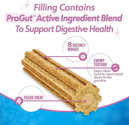 Dentalife Purina Plus Digestive Support Chicken and Pumpkin Flavor Small/Medium Dog Dental Chews, MP - 19 ct. Pouch