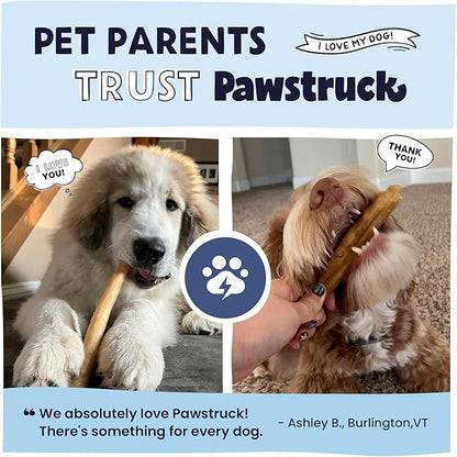 Pawstruck 2-in-1 Collagen Wrapped Jerky Natural Treats for Dogs - 5 Medium Braids - Limited Ingredient Grain Free for Small, Medium, and Large Dogs