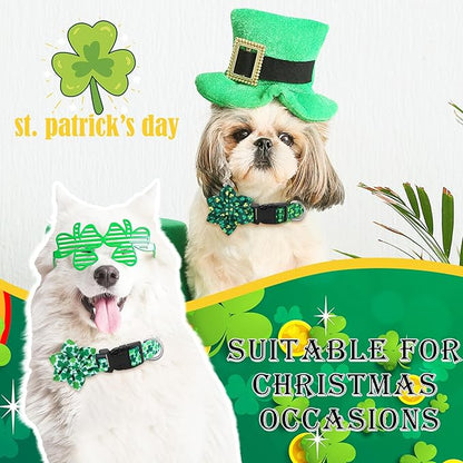 6 Pcs Valentine's Day Dog Collar with Flower Adjustable Valentine's Day Loving Heart Printed Collar for Dogs Holiday Safety Buckle Nylon Dog Collar for Female Male Small Medium Large Pet Dogs(Large)