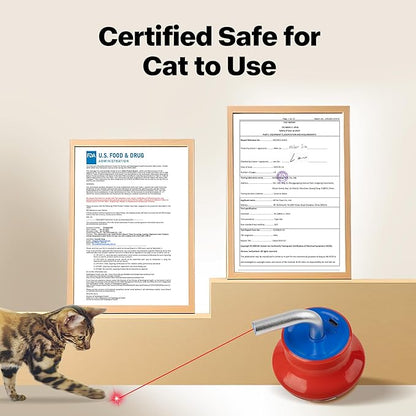 Pet Prime Cat Stimulation Toys for Indoor Cats Automatic 360° Random Rotation Cat Laser Toy Rechargeable Interactive Cat Toy for Bored Indoor