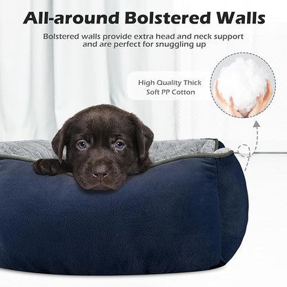 INVENHO XX-Large Dog Bed Rectangle Washable Orthopedic Soft Calming Sleeping Durable Pet Cuddler with Anti-Slip Bottom