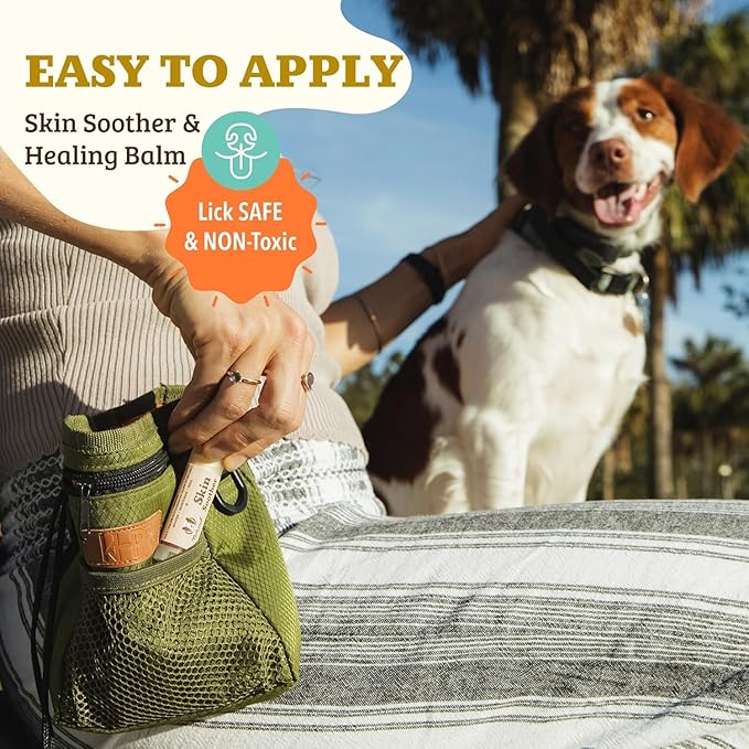 Natural Dog Company Skin Soother Travel Stick 4 Pack  Four 0.15 oz Pocket-Size Dog Skin Balms with Coconut Oil, Cocoa Butter, Calendula & Vitamin E  Helps Soothe Hot Spots, Redness & Irritated Skin
