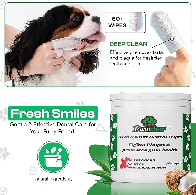 Dog Essentials Refreshing Bundle | Dog Wipes for Cleaning & Deodorizing | Paw & Nose Balm | Teeth Cleaning Wipes | Dog Spray & Deodorizer Perfume | Refreshing & Calming Lavender Scent