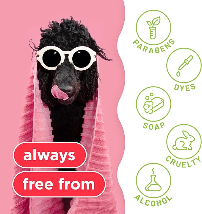 TropiClean 2-in-1 Dog Shampoo and Conditioner, Moisturizing Dog Detangler, Puppy Safe, Made in the USA, Watermelon Scent, Cat & Kitten Safe, 20oz.