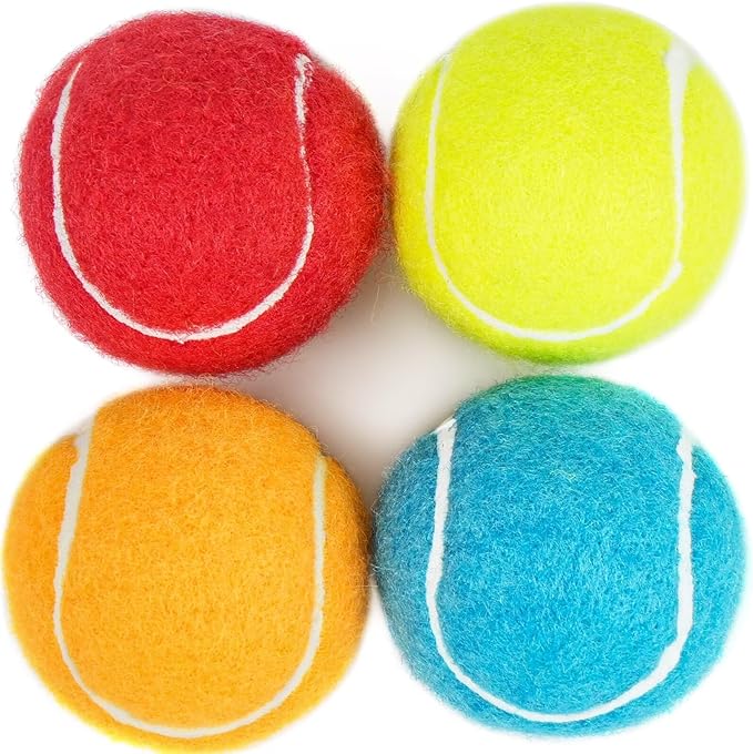 PrimePets Mini Tennis Balls for Dogs, 2 Inch Squeaky Dog Toys, Interactive Dog Toy Balls for Indoor Outdoor, Dog Squeaky Toys for Small & Medium Dogs