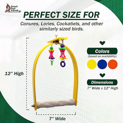 Small Whirly Bird - Perfect Cage Toy Stimulates Visual and Physical Activity - Safe, Non-Toxic, Cage Accessories for Small Birds