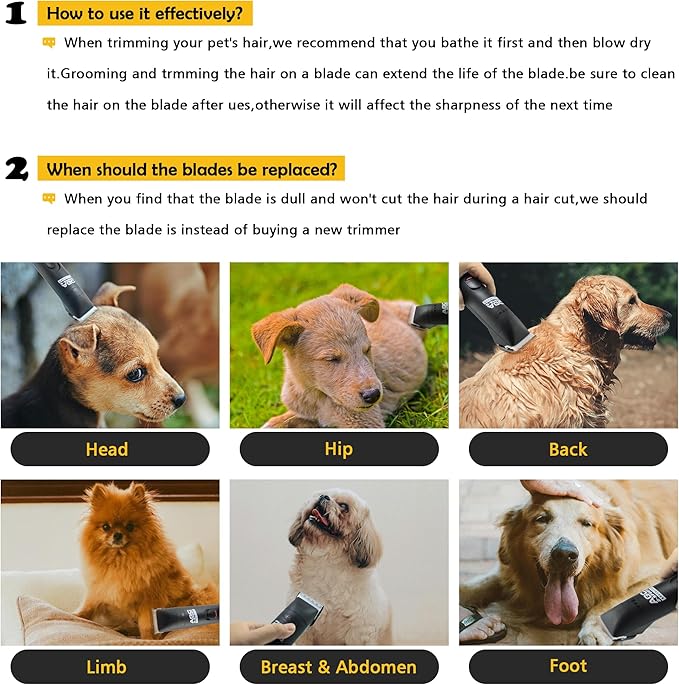 3 3/4FC- Clipper Blade, Detachable Dog Grooming Replacement Blades Compatible with Andis,Compatible with Oster A5, fit for Wahl KM Series Pet Clippers, Made of Ceramic & Stainless Steel