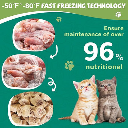 Freeze Dried Chicken Necks, Cat Food Toppers, Dog Treats Raw Healthy Training Treats, Only One Ingredient, High Protein, 4.2 oz