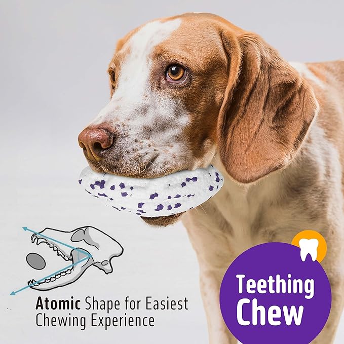 Dog Balls Upgraded Durable Tennis Ball, 5.3''Dog Toys Tennis Balls for Aggressive Chewers, More Biting-Proof Atom Teething Balls Dog Chew Toys for Large Medium Small Dog and Puppies, 3 Pack