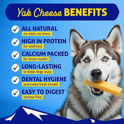 Himalayan Dog Chew Original Yak Cheese Dog Chews,100% Natural, Long Lasting, Gluten Free, Healthy & Safe Canine Treats, Lactose & Grain Free, Protein Rich, Mixed Sizes, Dogs 65 Lbs & Smaller, 4 Count