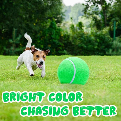 Large Dog Tennis Ball,9.5" Giant Doy Sport Ball Toy,Pet Birthday Present Interactive Dog Toys for Small Medium Large Dog (Green)