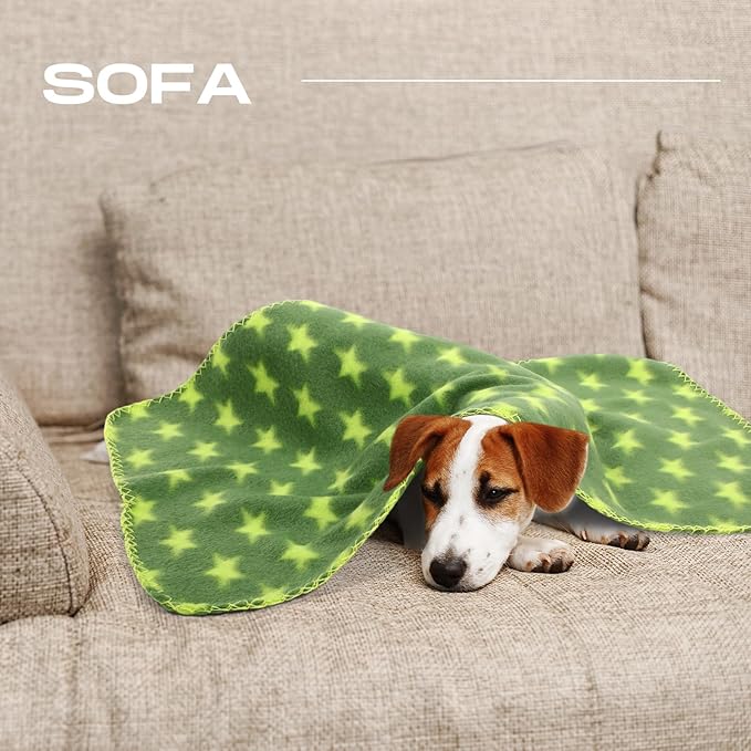 Chumia 28 Pieces Puppy Blanket Bulk Small Fleece Pet Blanket for Puppy Dogs Kitten Cats Pets Soft Warm Paw Print Sleep Mat Bed Covers, 28 Styles(15.75 x 23.63 Inch)