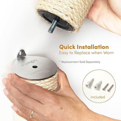 34" Wall Mounted Cat Scratcher, Sisal Scratching Post