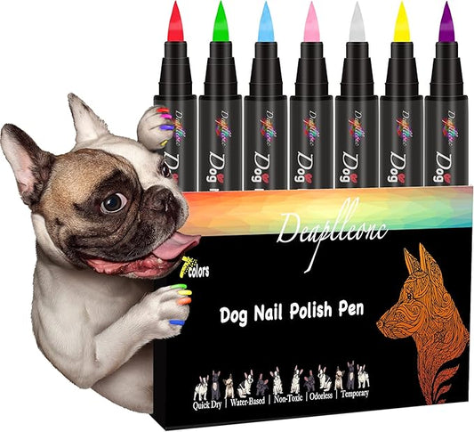 Dog Nail Polish Pen - Quick Dry, Non-Toxic | Pink, Red, Purple, Blue | Dog Nail Polish Pen (7 Color)