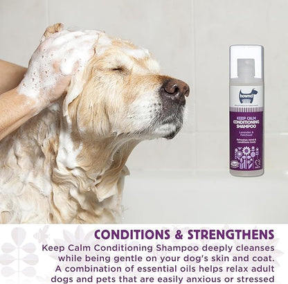 Hownd Calming & Relaxing 2-in-1 Dog Shampoo and Conditioner - Gentle Natural Vegan Formula w/Lavender - Cleans, Conditions, Detangles & Reduces Shedding, Hypoallergenic