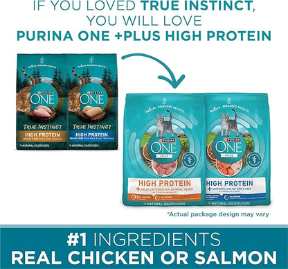 Purina ONE Natural, High Protein, Grain Free Dry Cat Food, True Instinct With Real Chicken - 3.2 lb. Bag