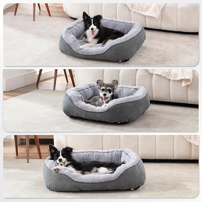 INVENHO Large Dog Beds for Large Dogs Washable, Rectangle Dog Beds Large Sized Dog, Orthopedic Dog Bed, Warming Soft Sleeping Puppy Bed Durable Pet Bed with Anti-Slip Bottom L(35"x25"x10")