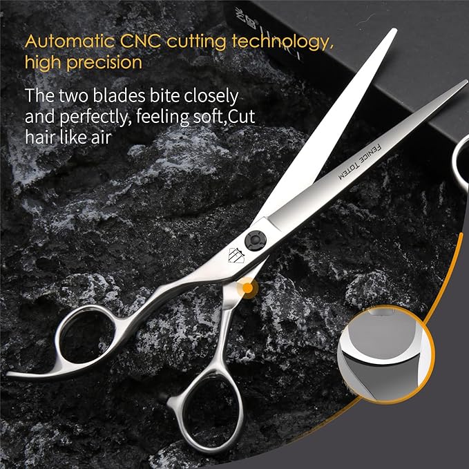 Dog Grooming Scissors: 7.5" Left Handed Pet Shears Made Of Advanced Stainless Steel Alloy for Trimming Dogs Cats and Other Pets Face and Paws