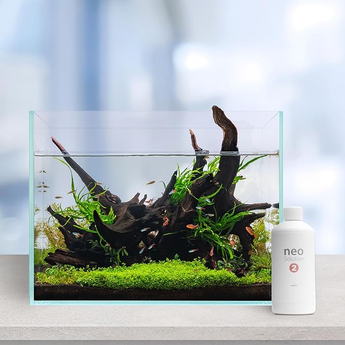 Plant Fertilizer for Aquarium Plants - Micronutrient Liquid Fertilizer with Iron, Boron, Molybdenum, Calcium for Balanced Growth & Enhanced Red Colors in Aquatic Plants - Neo Solution 2, 300ml