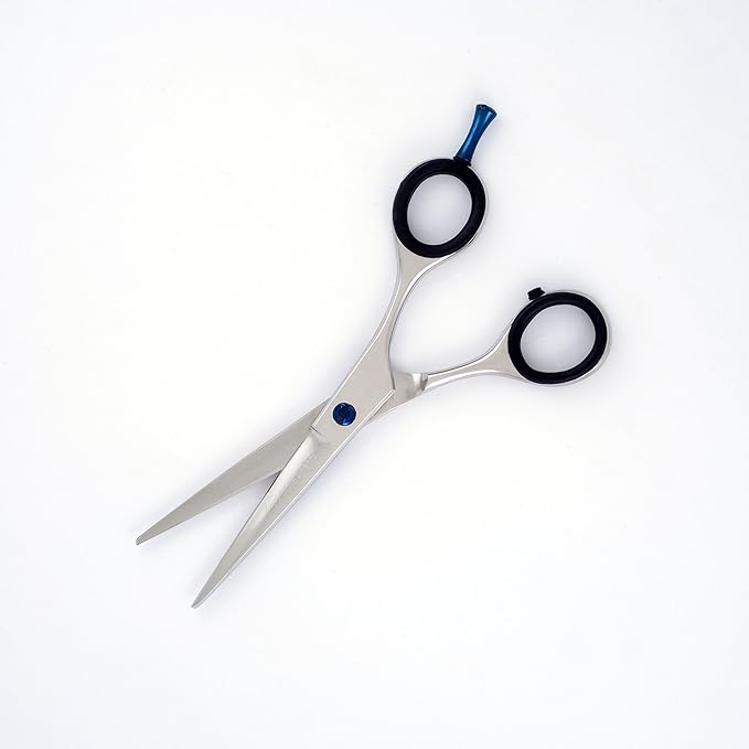 5.5" Professional Pet Grooming Scissors with Blue Screw Bright Polish Finish