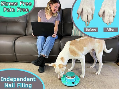 Nail File Toy, Dog Scratch Pad for Nails, Dog Nail Scratch Board, Scratching Board for Dogs, Scratching Pads Files Scratcher Slow/Puzzle Feeder W/Treat Box Dispenser Trimmer Grinder Filer