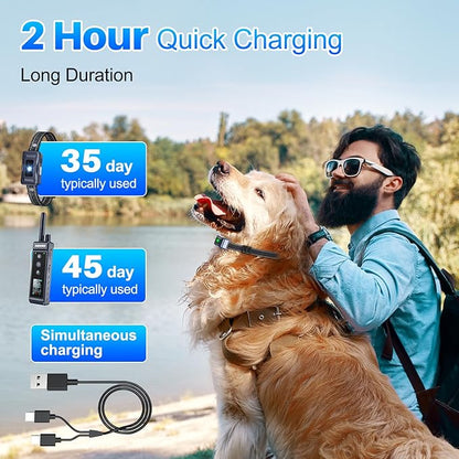 Dog Shock Collar, 4300FT Waterproof Dog Training Collar with Remote for 5-150lbs Small Medium Large Dogs, Rechargeable E Collar with Beep (1-8), Vibration(1-16), Safe Shock(1-99),Shock Collar for Dogs