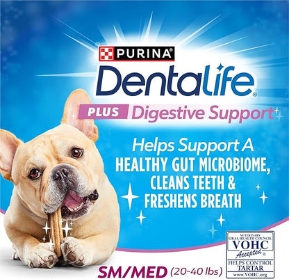 Dentalife Purina Plus Digestive Support Chicken and Pumpkin Flavor Small/Medium Dog Dental Chews, MP - 19 ct. Pouch
