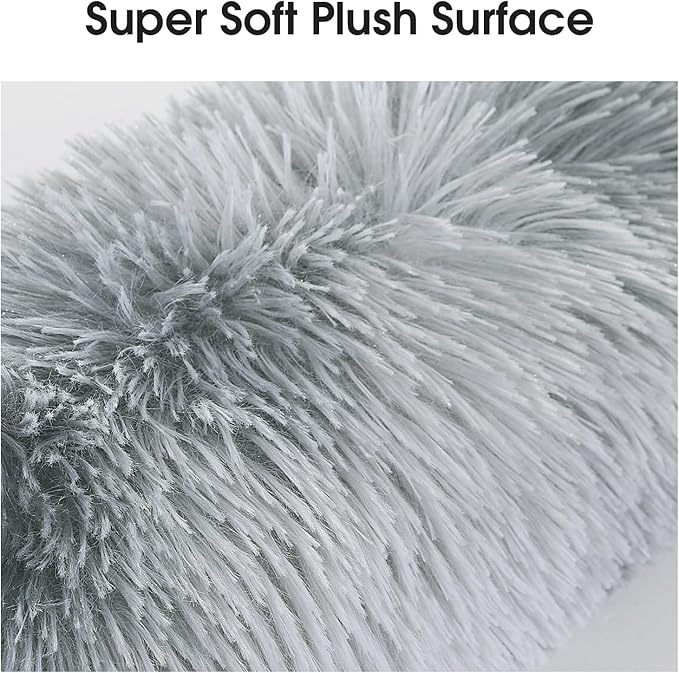 HOMBYS Extra Large Dog Pillow 35x6 Inches with Moldable Function for Latge & Medium Dogs, Soft Faux Fur Dog Neck Pillow for Anxiety Relief, Oversized Pet Calming Pillow for Dogs, Cats-Washable