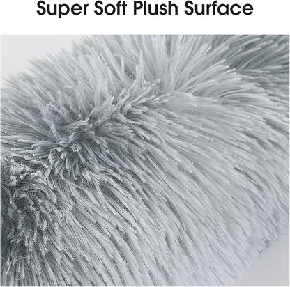 HOMBYS Extra Large Dog Pillow 35x6 Inches with Moldable Function for Latge & Medium Dogs, Soft Faux Fur Dog Neck Pillow for Anxiety Relief, Oversized Pet Calming Pillow for Dogs, Cats-Washable