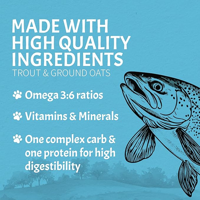 Canine Caviar - Special Needs: Trout & Whole Ground Oats, Alkaline Dry Dog Food, Limited Ingredients, Gluten-Free, Based on Science & Research, Veterinary Alternative Diet (11 Pound Bag)