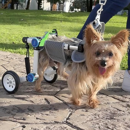 Dog Wheelchair, Adjustable Dog Wheelchair for Back Legs, Stable Dog Cart for Disabled Hind Legs, Help Small Pets with Paralyzed Hind Legs Regain Mobility