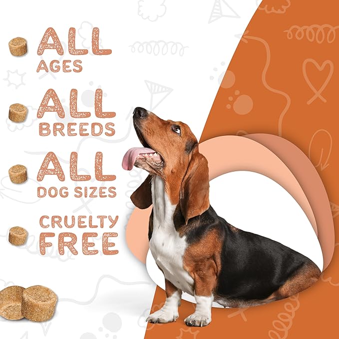 waggedy Hip and Joint Turmeric  Complete Dog Supplements for Joints with Glucosamine, MSM, HA & Omega Fatty Acids  Daily Glucosamine for Dogs to Improve Flexibility & Mobility (120 Dog Chews)