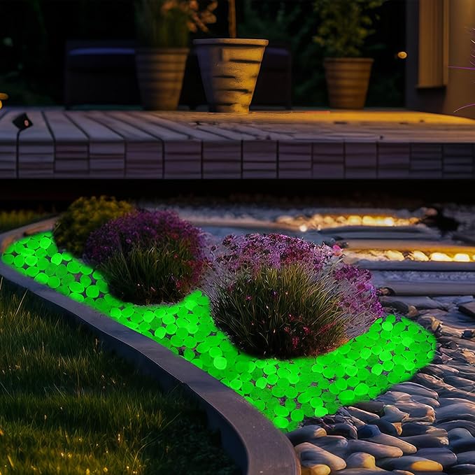 Glow in The Dark Fish Tank Rocks,Green Glowing Rocks Stones Resin Glow in Dark Pebbles for Outdoor Garden, Fish Tank, Aquarium, Landscaping,Driveway Decoration,11 oz