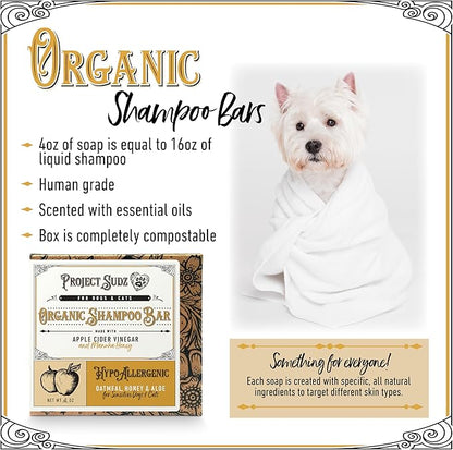 Oatmeal and Honey Dog Shampoo Bar | Hypoallergenic | Sensitive Coat | Big Dogs and Puppies Too (2)