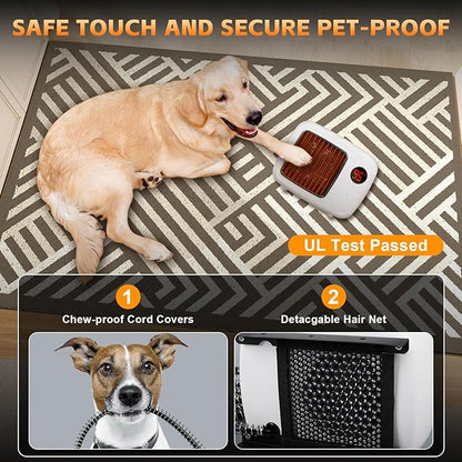 Dog House Heater, Pet House Heater with Thermostat Anti Chew Cord Overheat Protection Wall-Mounted 2 Heating Mode (300/600W) Warmer for Hound Kennel Cat Cage Chicken Coop