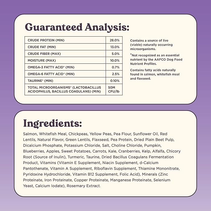 Bundle x Joy Vibrant Probiotic Dog Food Dry, Salmon, 18lb Bag, Allergy and Gut-Friendly Adult Kibble for Digestive Health with Wild-Caught Salmon, 20 Plant Based Superfoods, Grain x Poultry Free