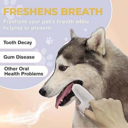 40 Dog Teeth Wipes - Dog Teeth Cleaning Products - Dog Dental Wipes - Teeth Cleaner for Dogs - Dog Tooth Cleaner - Dental Care for Dogs - Dog Tooth Brushing Kit - Dog Teeth Cleaning Kit - Dog Wipes