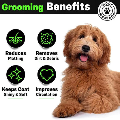 Doodle Grooming Kit with Carrying Case - Labradoodle, Goldendoodle, Bernadoodle & Poodle Slicker Brush, Dematting Comb, Grooming Scissors & Detangling Brush - Short & Long Haired Dog Kit