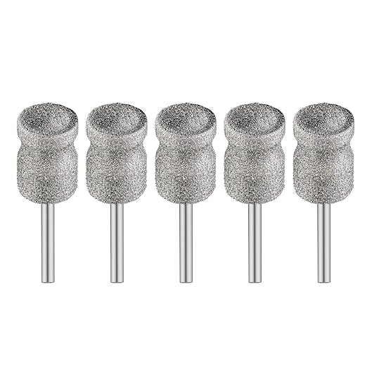 Diamond Dog Nail Grinder Bits - FOCSTOL Diamond Rotory Bit for Dogs&Pets, 5pcs 1/8'' Rotary Nail Grinder Bits for Animals Nail Care (Type D)