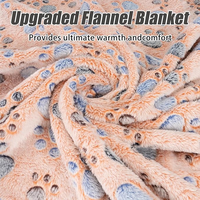 Dog Blankets for Dogs, 3 Pack Large Blanket Medium Dog Cat Soft Fuzzy Blankets Washable,Comfort Flannel,Fuzzy Soft Blankets for Dogs,Pet Blanket,Reversible Cow Print,41 x 31 inchï¼_lue