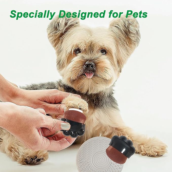 Dog Paw Pad Balm Brush Paw Butter for Dogs Brush Dog Accessories for Dog Nose Balm og Care Products for Dog Paw Butter Paw Balm Applicator for Dog 2Psc