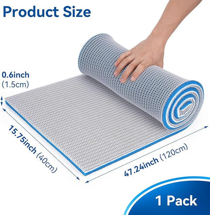 Aquarium Filter Media Sponge Pad, Multi-Layer Foam Filter Floss for Fish Tank Filters Accessories (47.24"x15.75"x0.6")