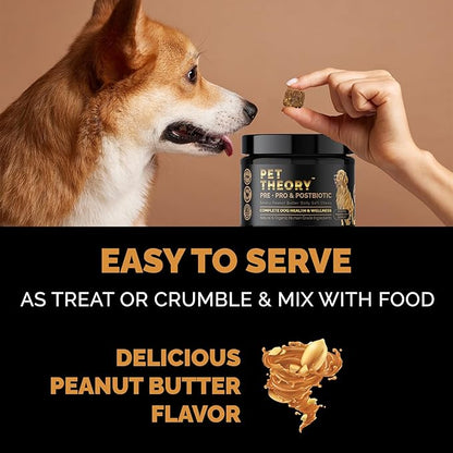 Probiotics for Dogs. Dog Digestive Health-Pre Pro and Postbiotic Combination-Pet Supplements for Gut Health-Supports Digestion, Boost Immunity-100CT Soft Chews