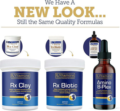 Rx Vitamins Amino B-Plex Cat & Dog Supplement - Vitamin B Complex Liquid Plus Amino Acids for Dogs & Cats - Appetite Booster and Cat & Dog Weight Gainer - Supplements & Vitamins - 8 oz