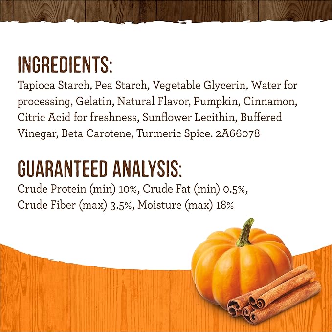 Merrick Fresh Kisses Natural Dental Chews, Treats Infused with Pumpkin and Cinnamon for Medium Dogs 25-50 Lbs - 1.9 lb. Box