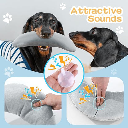 HOMBYS Chewproof Dog Pillow, Calming Toy for Dogs Anxiety Relief, Suitable for Both Crazy Tearers & Tame Dogs, Furry Surface Soft & Comfortable Dog Neck Pillow ImproveSleeping Machine Washable12.8x6.8