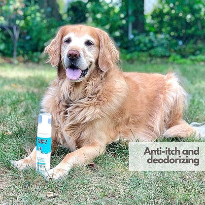 Mighty Mutt Waterless Dry Shampoo for Dogs (Fresh Breeze) + Refill | Hypoallergenic, De-Shedding and De-Tangling Deodorizing Foam Shampoo | 2 Pack Bundle