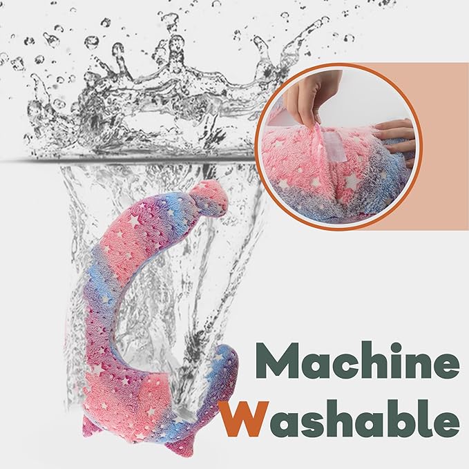 Dog Calming Pillow, Glow in The Dark Dog Put Head on, Soft Question Mark Pillows for Dogs, Kids, Adults, Washable Dog Bed Pillow, Cozy Dog Body Pillow Gifts (L Pink)